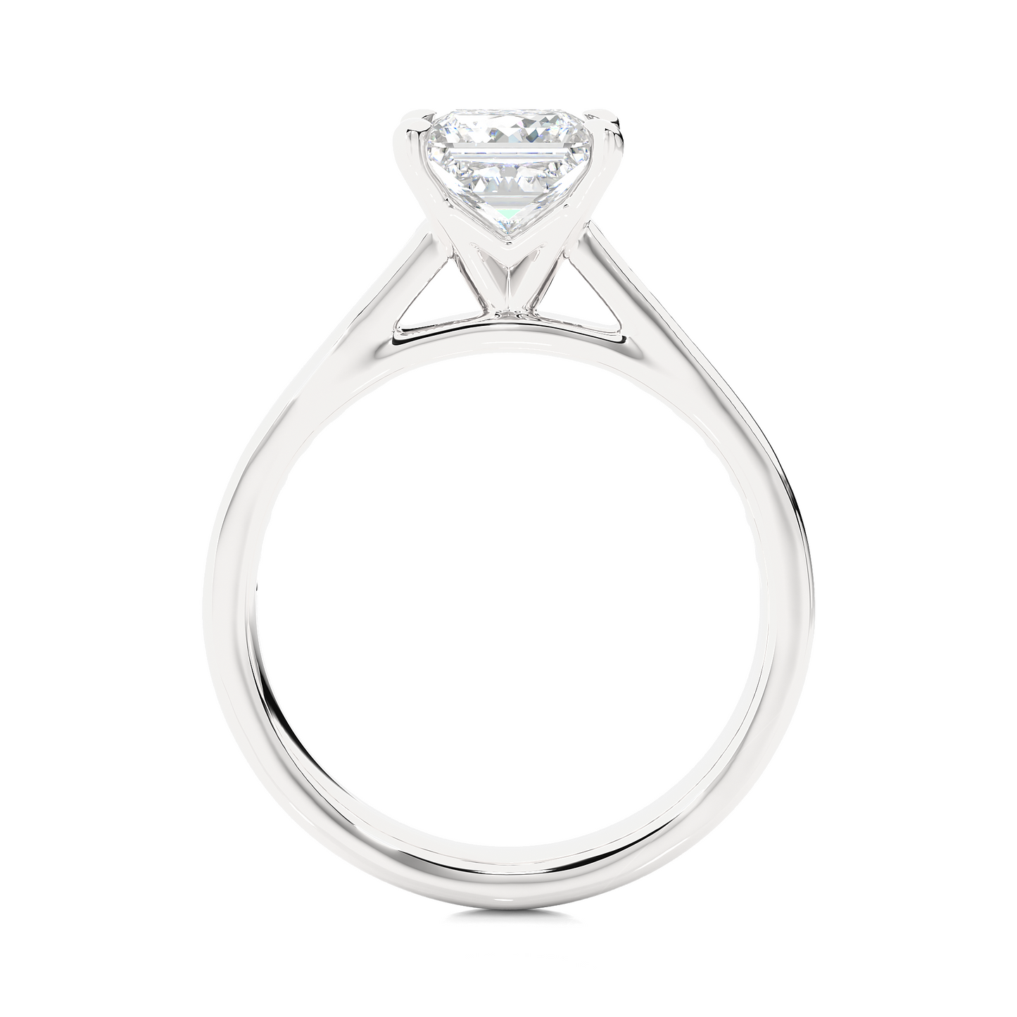 Princess Cut Lab / Moissanite Diamond Engagement Ring