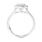 Heart Shape Halo Vermeil Moissanite Lab Diamond Ring