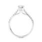 Classic Pavé Moissanite Lab Diamond Vermeil Engagement Ring