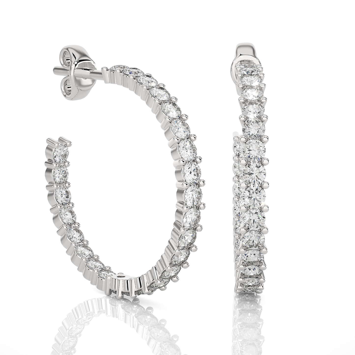 Luxe Lab Diamond Hoop Earrings