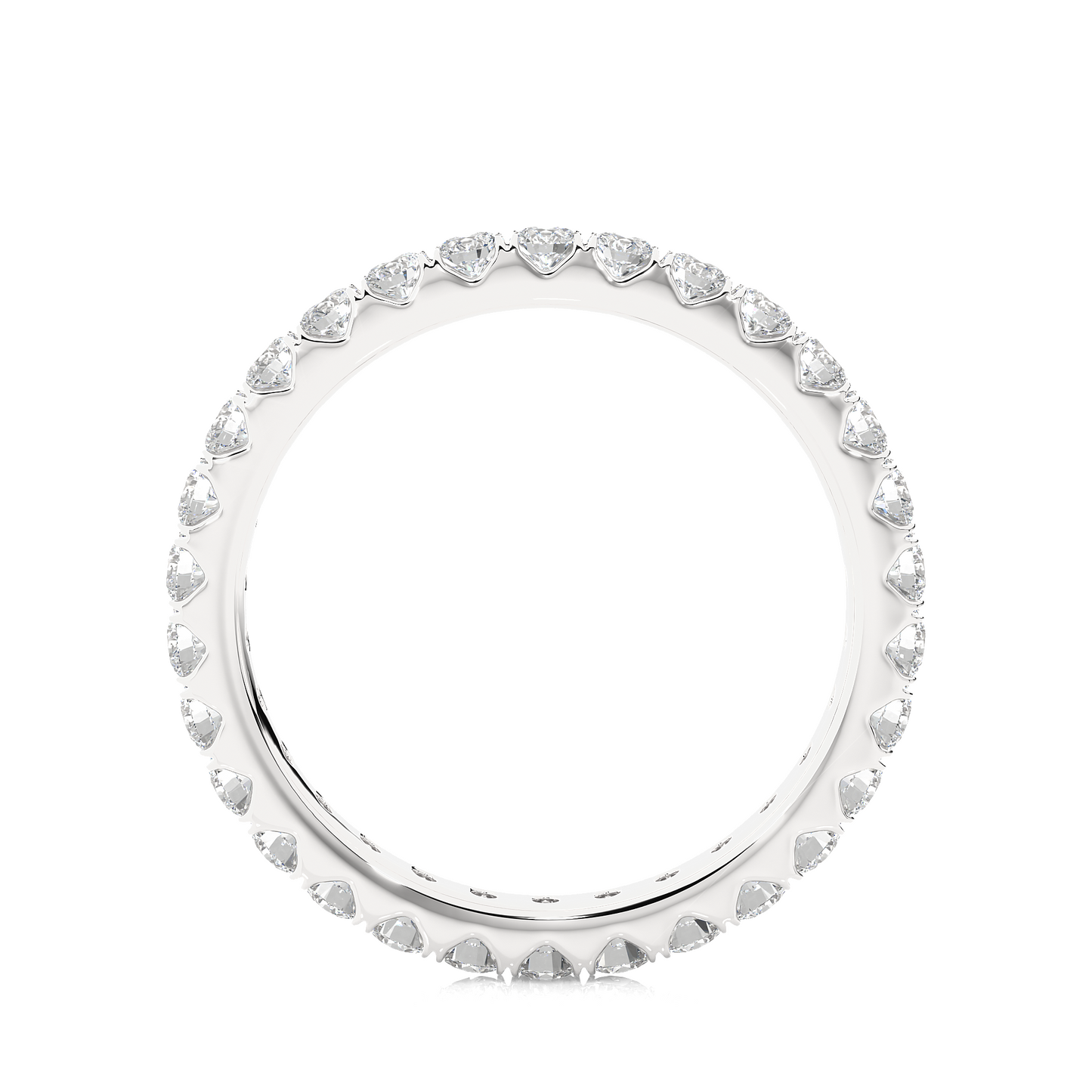 Round Cut Lab Grown Diamond Eternity Ring
