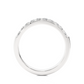 Minimalist Half Eternity Moissanite Lab Diamond Vermeil Ring