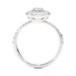 Floral Cluster Moissanite Lab Diamond Vermeil Ring