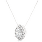 Pear Cut Lab Diamond Halo Pendant Necklace