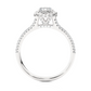 Luxury Split Shank Halo Moissanite Lab Diamond Vermeil Ring