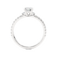 Three Stone Lab Grown Diamond Pavé Engagement Ring