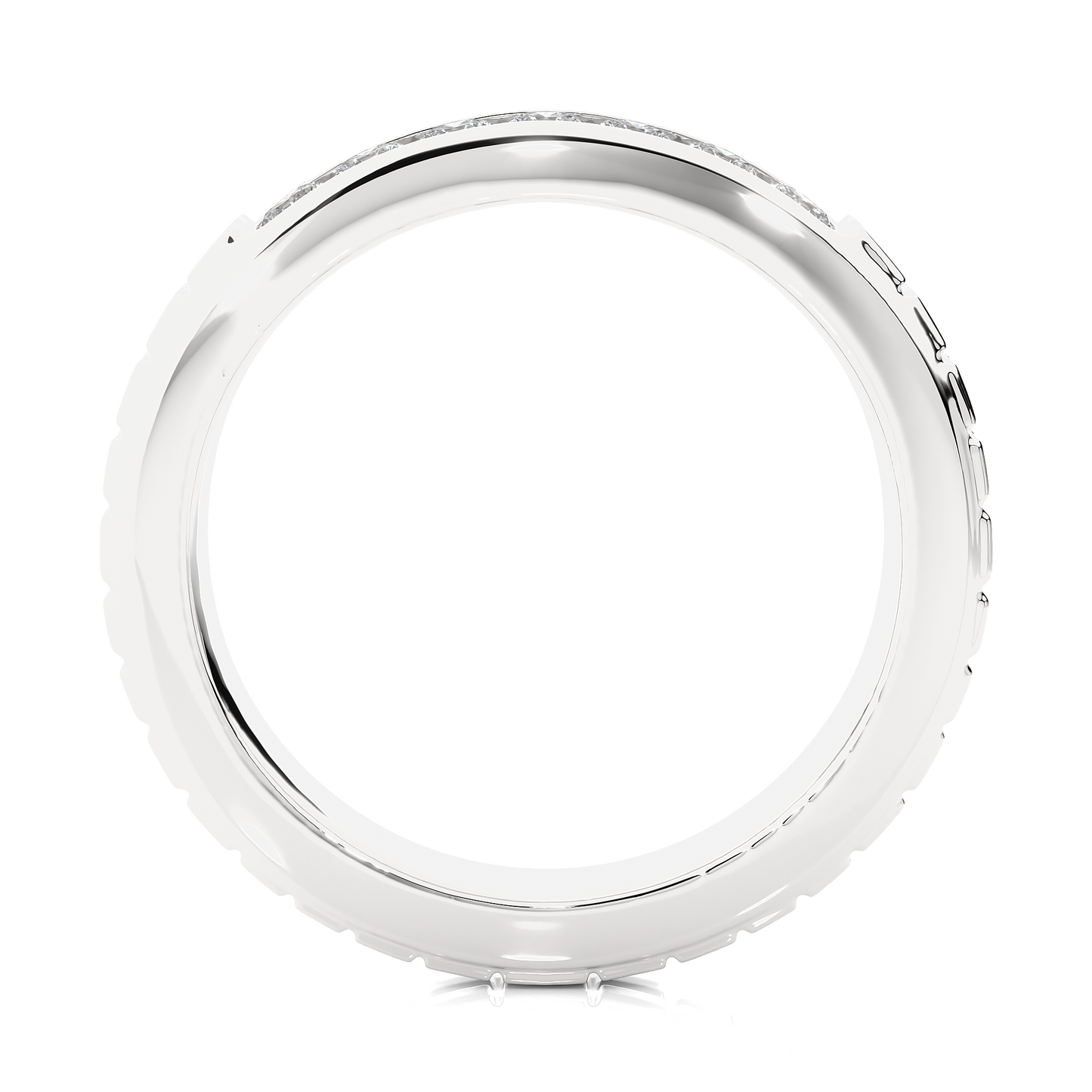 Men’s Lab Diamond Double Row Wedding Band