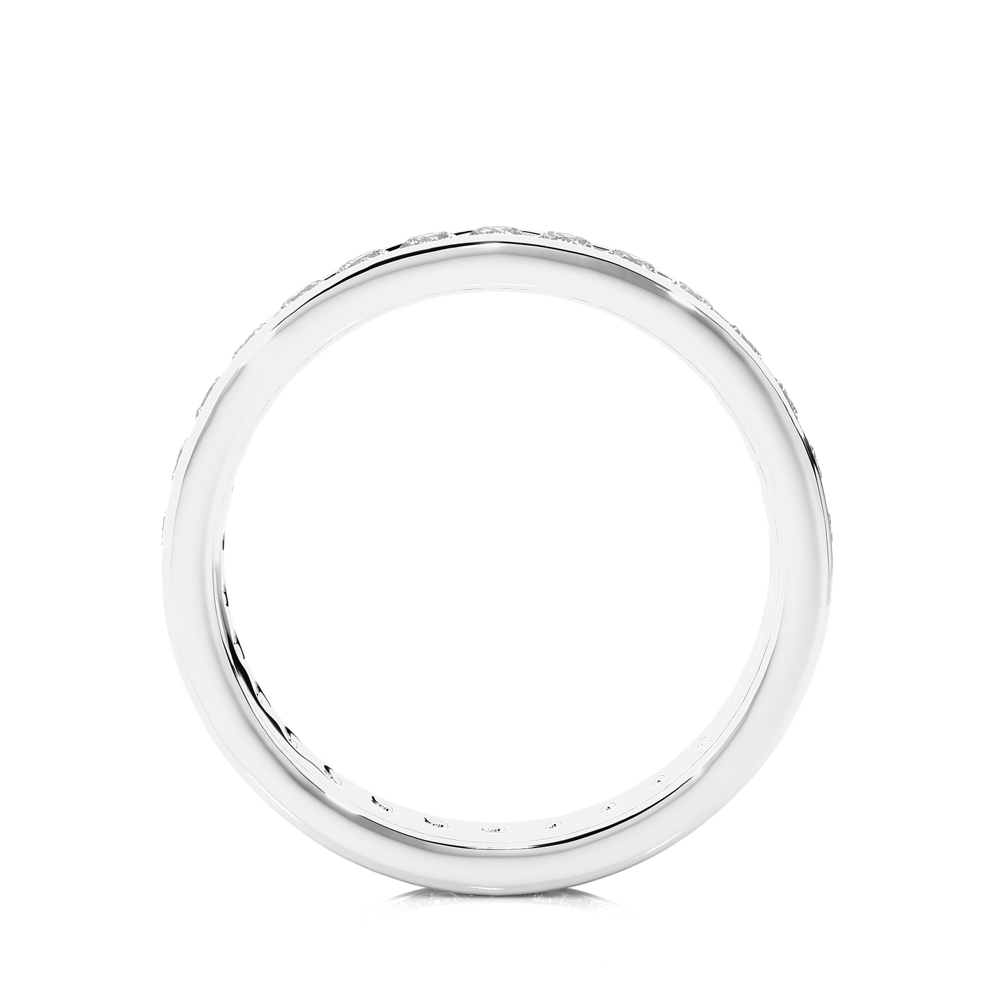 Channel Set Lab Grown Diamond Wedding Band