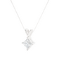 Vermeil Gold Princess Moissanite Diamond Solitaire Pendant Necklace