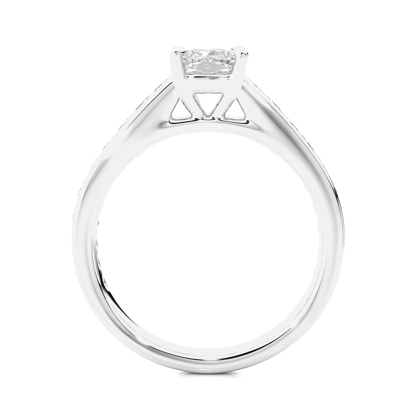 Cushion Cut Moissanite Diamond Luxury Engagement Ring