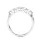Lab Grown Moissanite Five Stone Wedding Band Ring