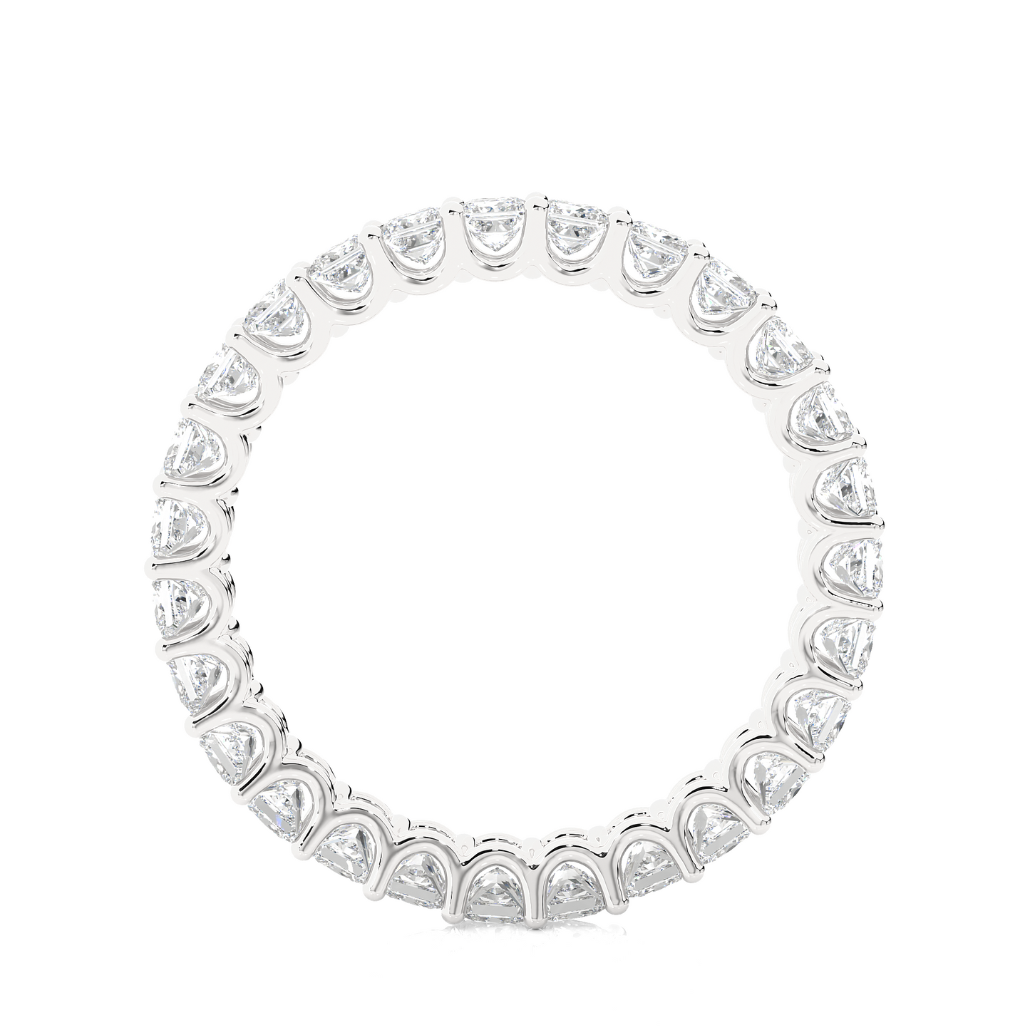 Princess Lab Diamond Eternity Wedding Band