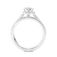 Vermeil Round Moissanite Diamond Halo Engagement Ring