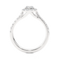 Round Halo Moissanite Lab Diamond Vermeil Engagement Ring