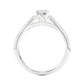 Elegant Solitaire Pave Lab Moissanite Diamond Vermeil Engagement Ring