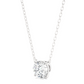 Vermeil Gold Round Moissanite Diamond Solitaire Pendant