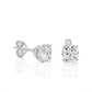 Vermeil Round Lab Moissanite Diamond Earrings