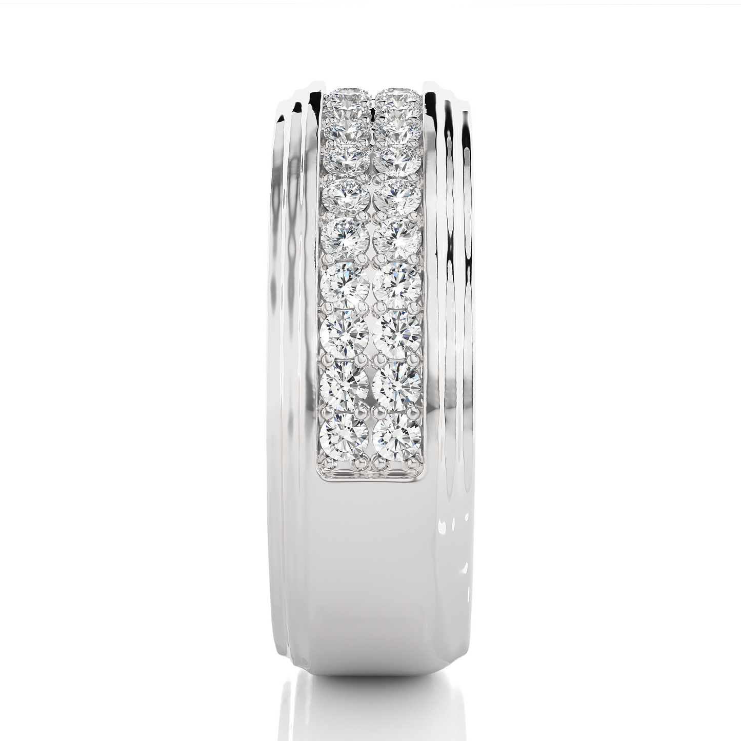 Men’s Lab Diamond Statement Wedding Band