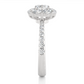 Floral Cluster Moissanite Lab Diamond Vermeil Ring