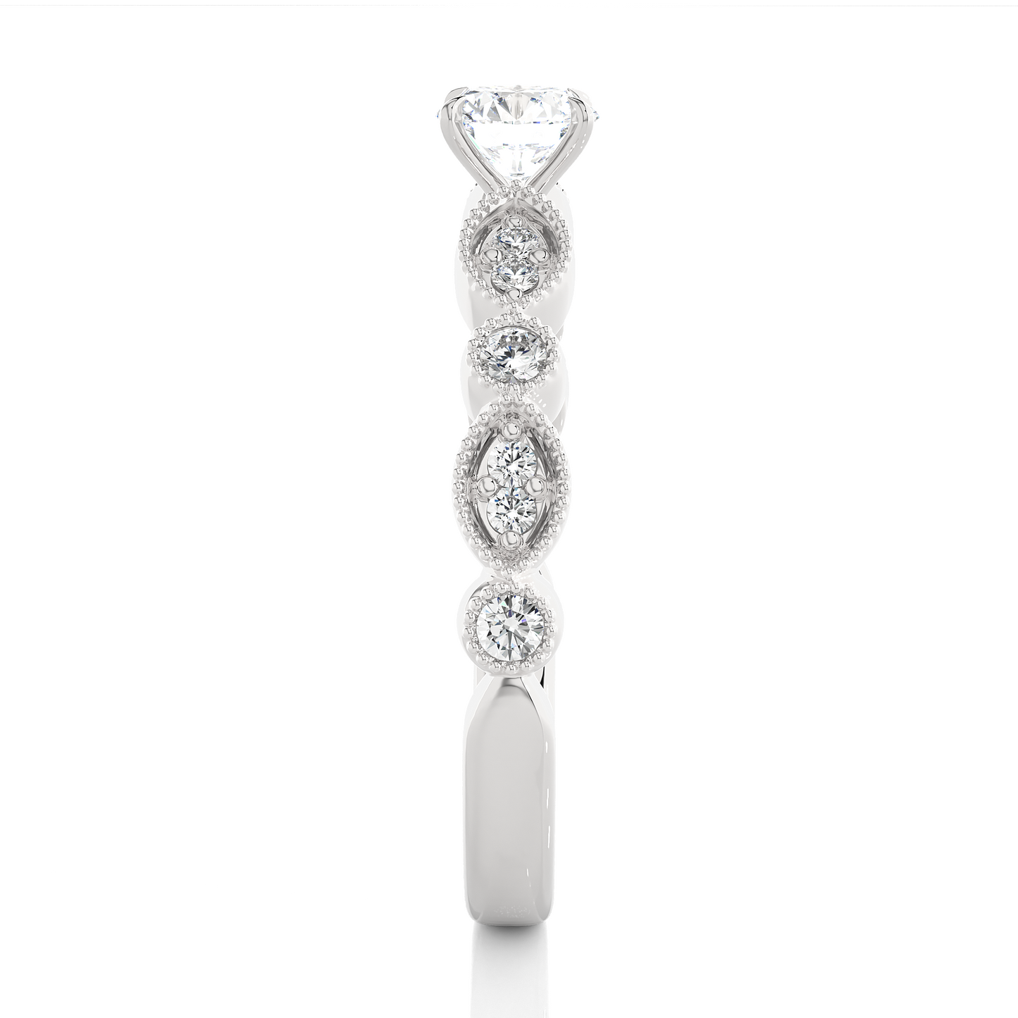 Royal Spark Halo Vermeil Engagement Statement Ring