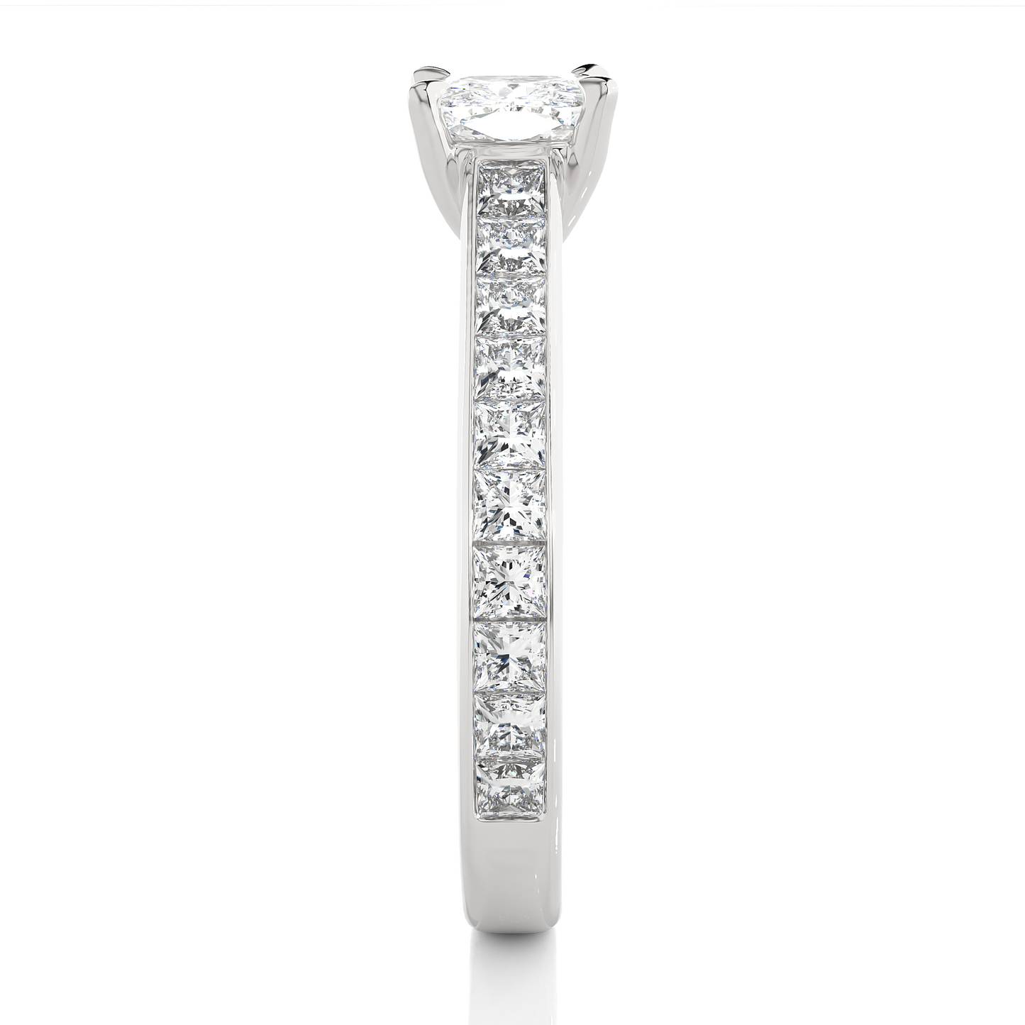 Cushion Cut Moissanite Diamond Luxury Engagement Ring