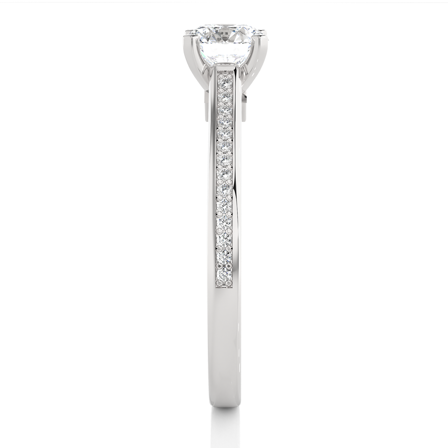 Round Lab Grown & Moissanite Diamond Engagement Ring