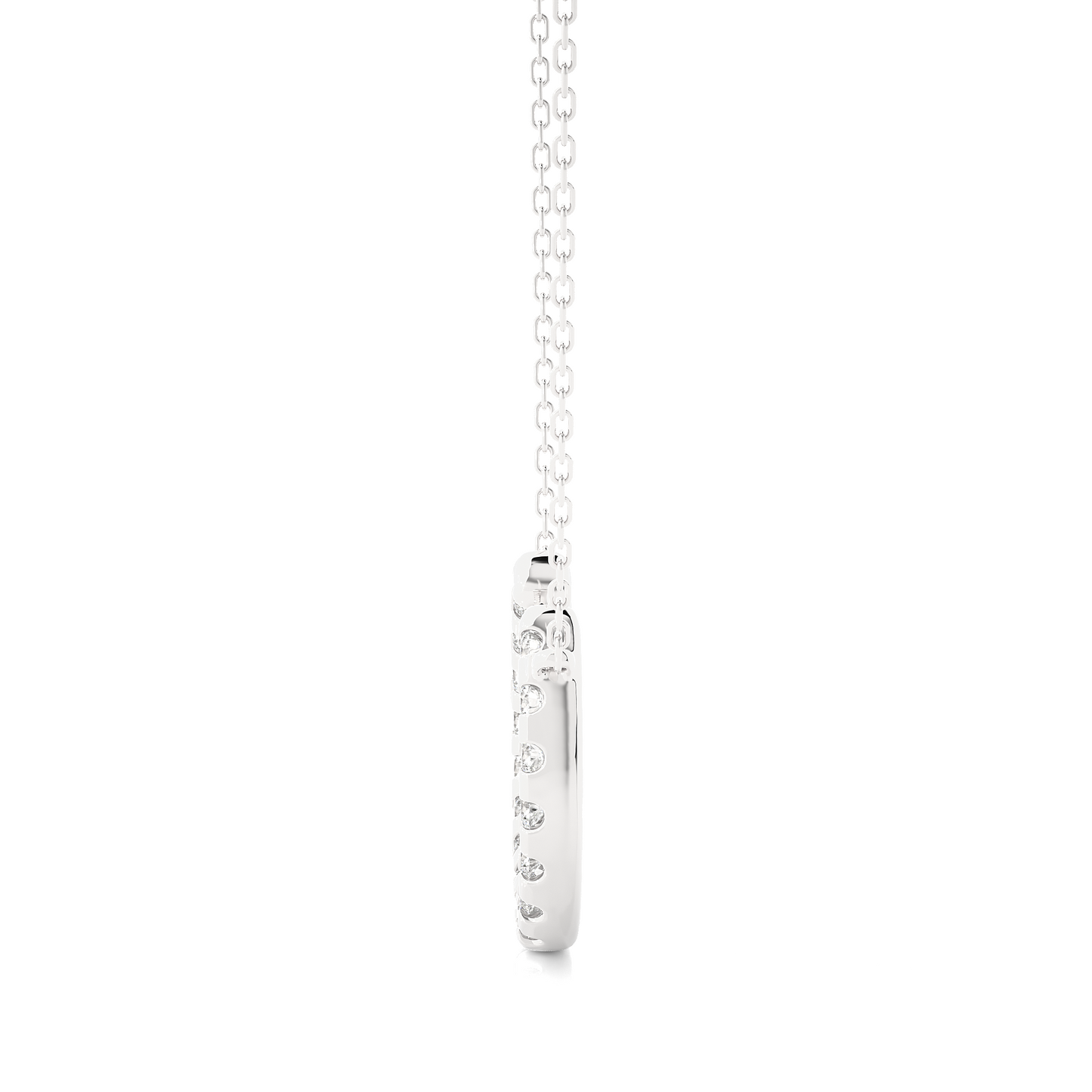 Lucky Horseshoe Lab Diamond Gold Necklace