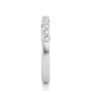 Minimalist Half Eternity Moissanite Lab Diamond Vermeil Ring