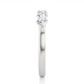 Lab Grown Moissanite Five Stone Wedding Band Ring