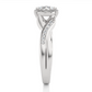 Vermeil Round Moissanite / Lab Grown Diamond Twisted Band Ring