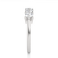 Elegant Five Stone Moissanite Lab Diamond Vermeil Ring