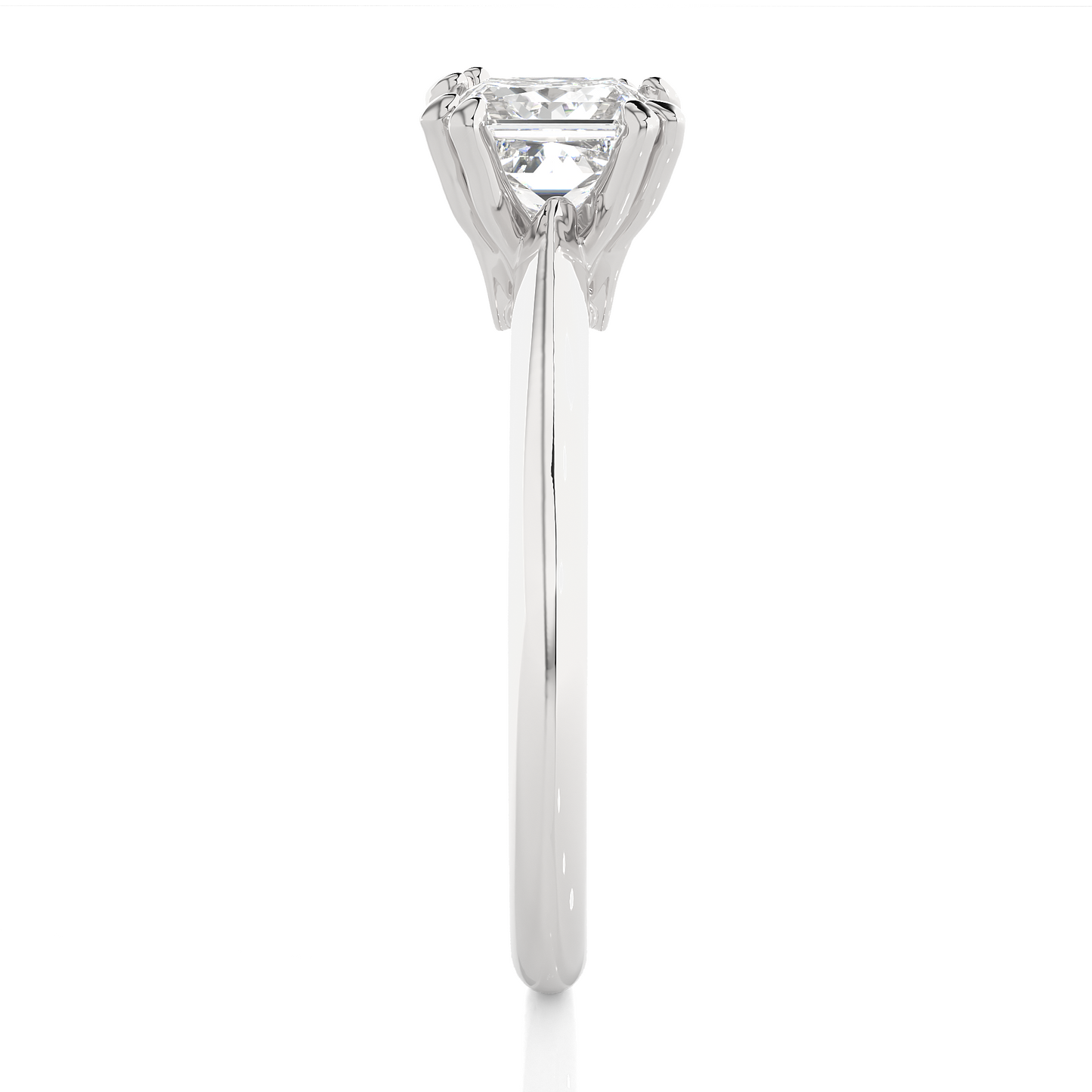 Princess Cut Vermeil Moissanite / Lab Grown Engagement Ring