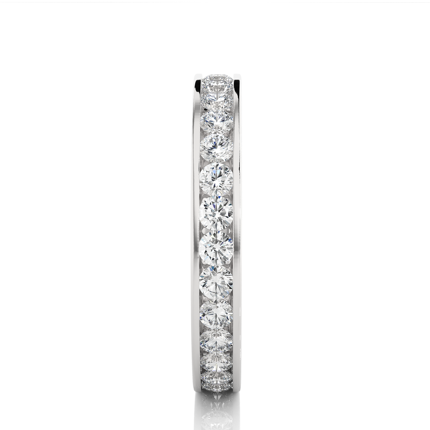 Channel Set Classic Diamond Eternity Wedding Band