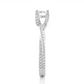 Moissanite Solitaire Ring Lab Diamond Vermeil Engagement Ring
