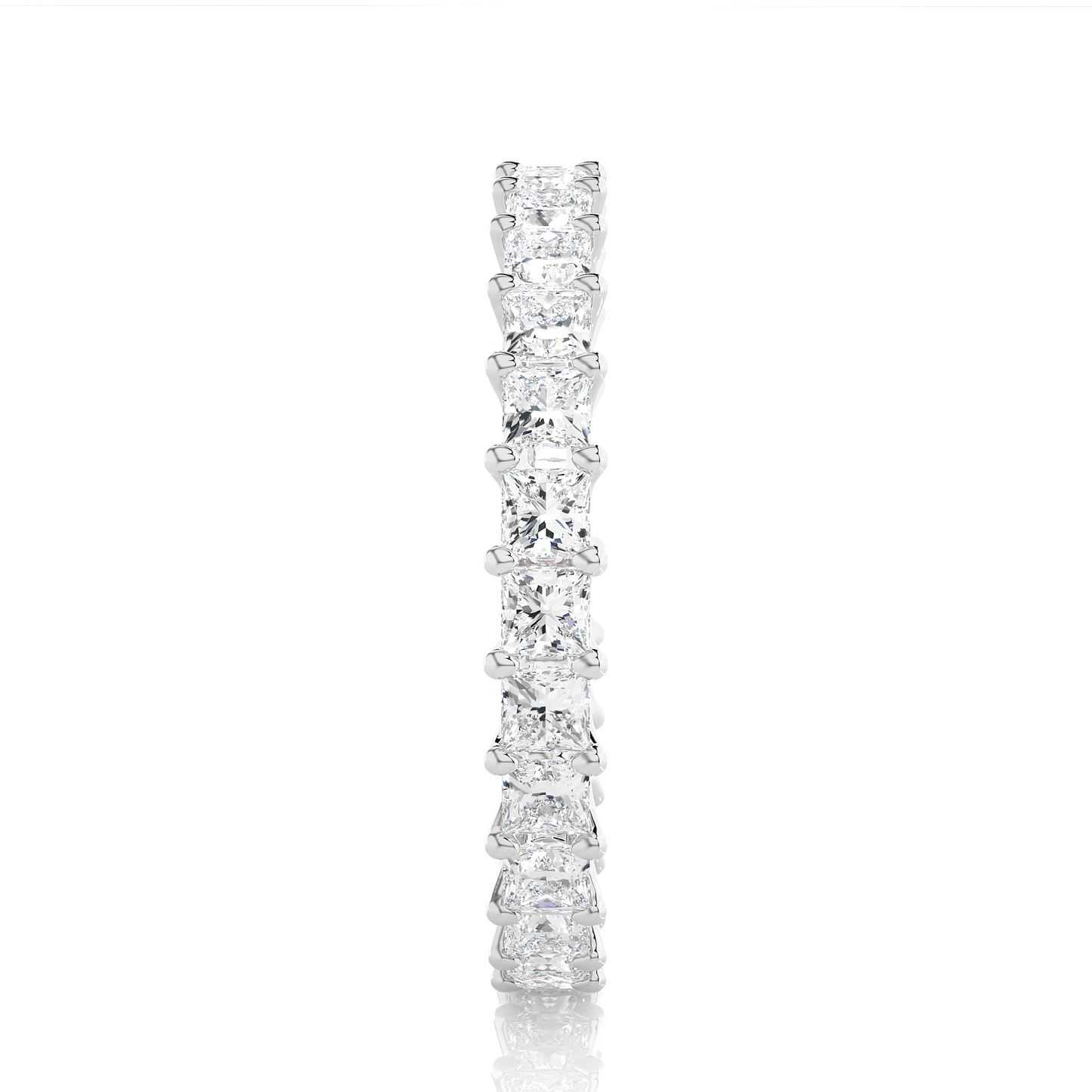 Princess Lab Diamond Eternity Wedding Band