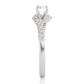 Twist Style Vermeil Moissanite Lab Diamond Engagement Ring