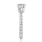 Round Lab Moissanite Diamond Engagement Ring