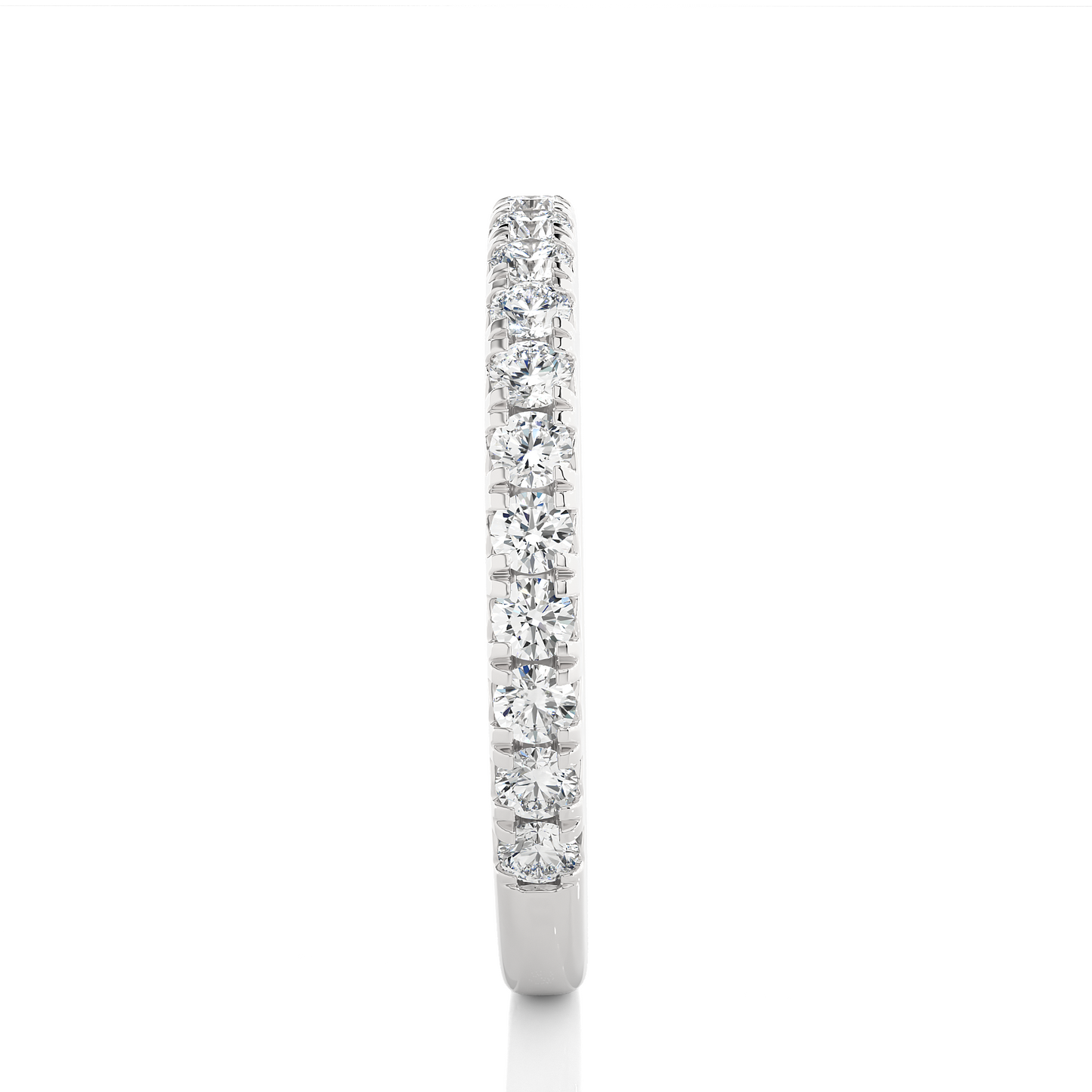 Classic Lab Moissanite Diamond Wedding Band Vermeil Elegant Ring