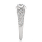 Vintage Halo Moissanite Lab Diamond Vermeil Ring