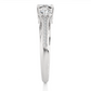 Three Stone Diamond Hidden Halo Engagement Ring