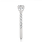 Round Lab Diamond Three Stone Engagement RIng
