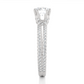 Twin Band Pavé Moissanite Lab Diamond Vermeil Ring