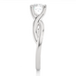 Infinity Twist Vermeil Moissanite Lab Diamond Engagement Ring