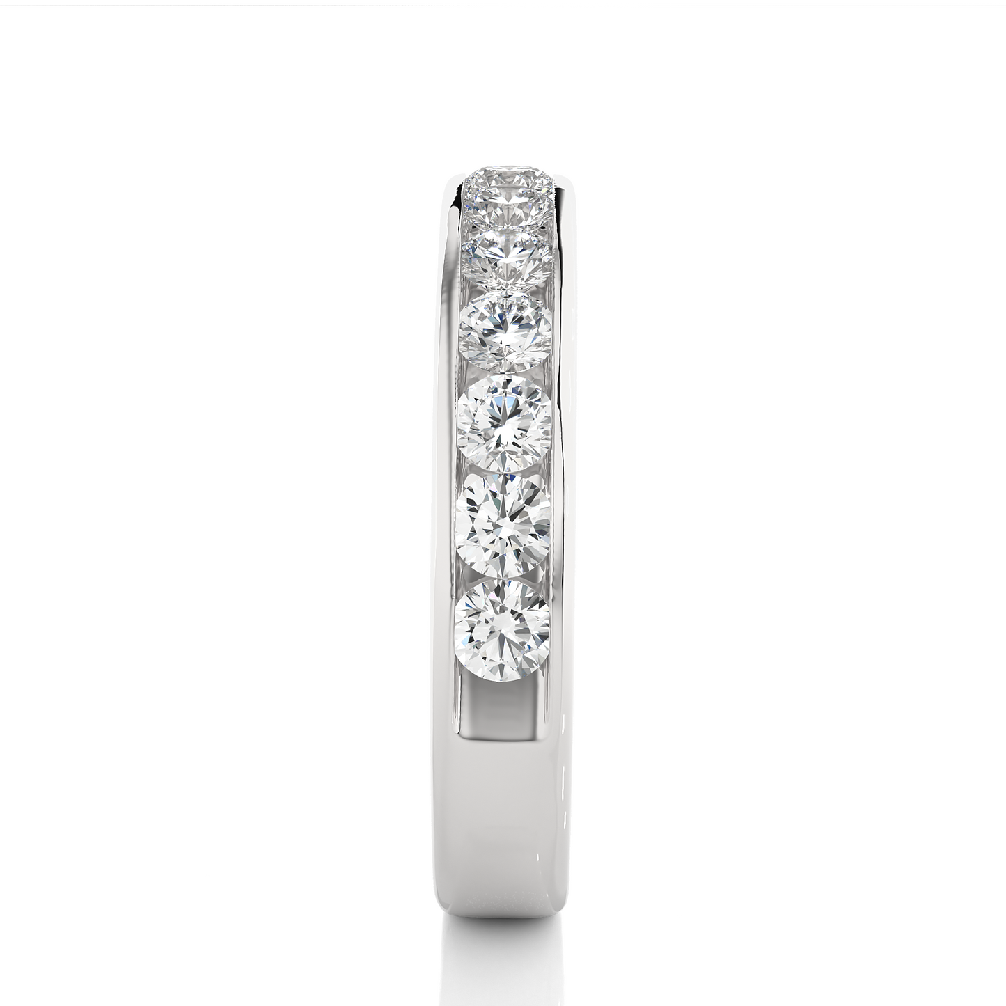 Eternity Diamond Moissanite Lab Vermeil Wedding Band