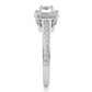 Cushion Halo Moissanite Lab Diamond Vermeil Ring