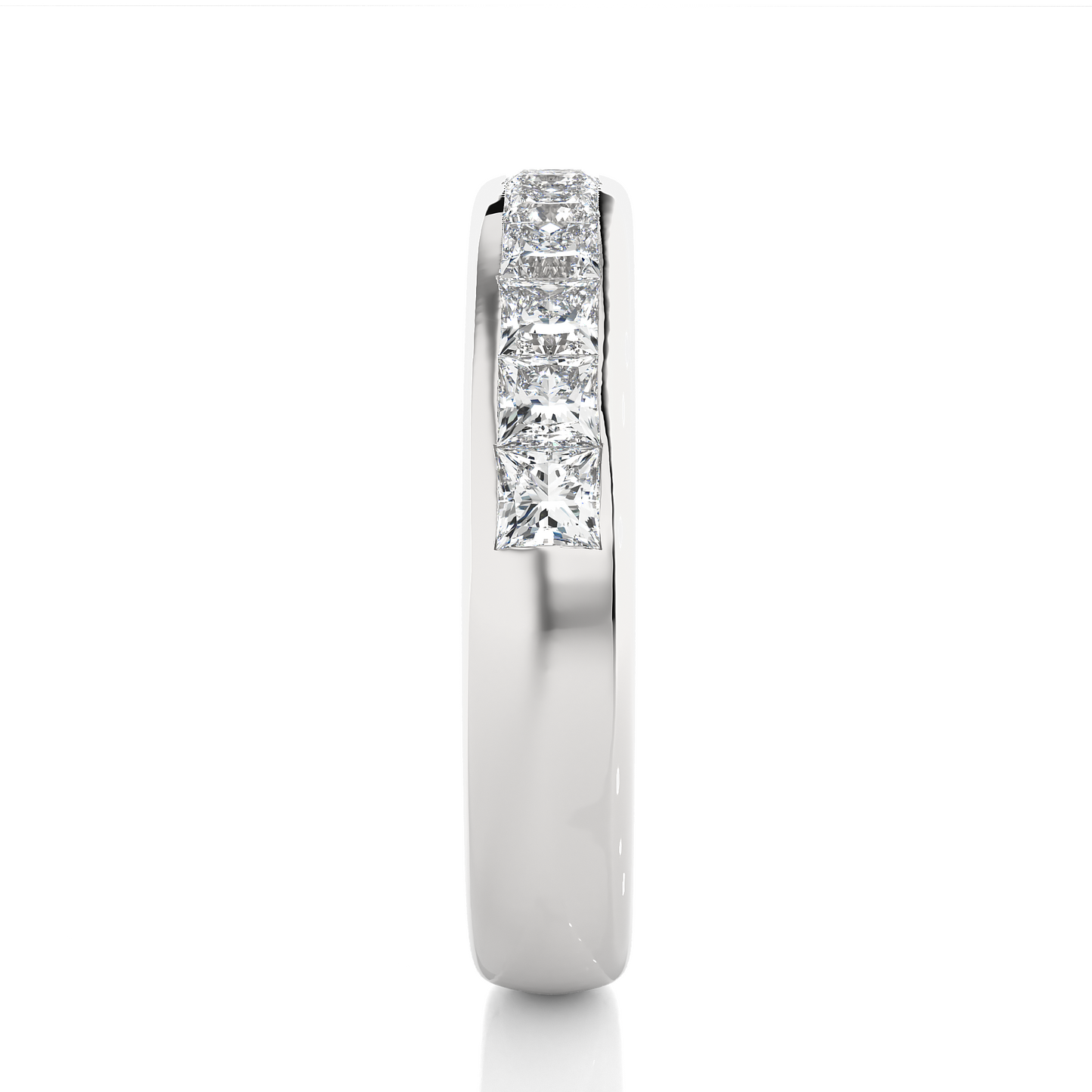 Princess Diamond Vermeil Classic Wedding Band Ring
