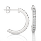 Medium Size Round Lab Diamond Hoop Earrings