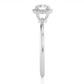 Elegant Halo Moissanite Lab Diamond Vermeil Ring