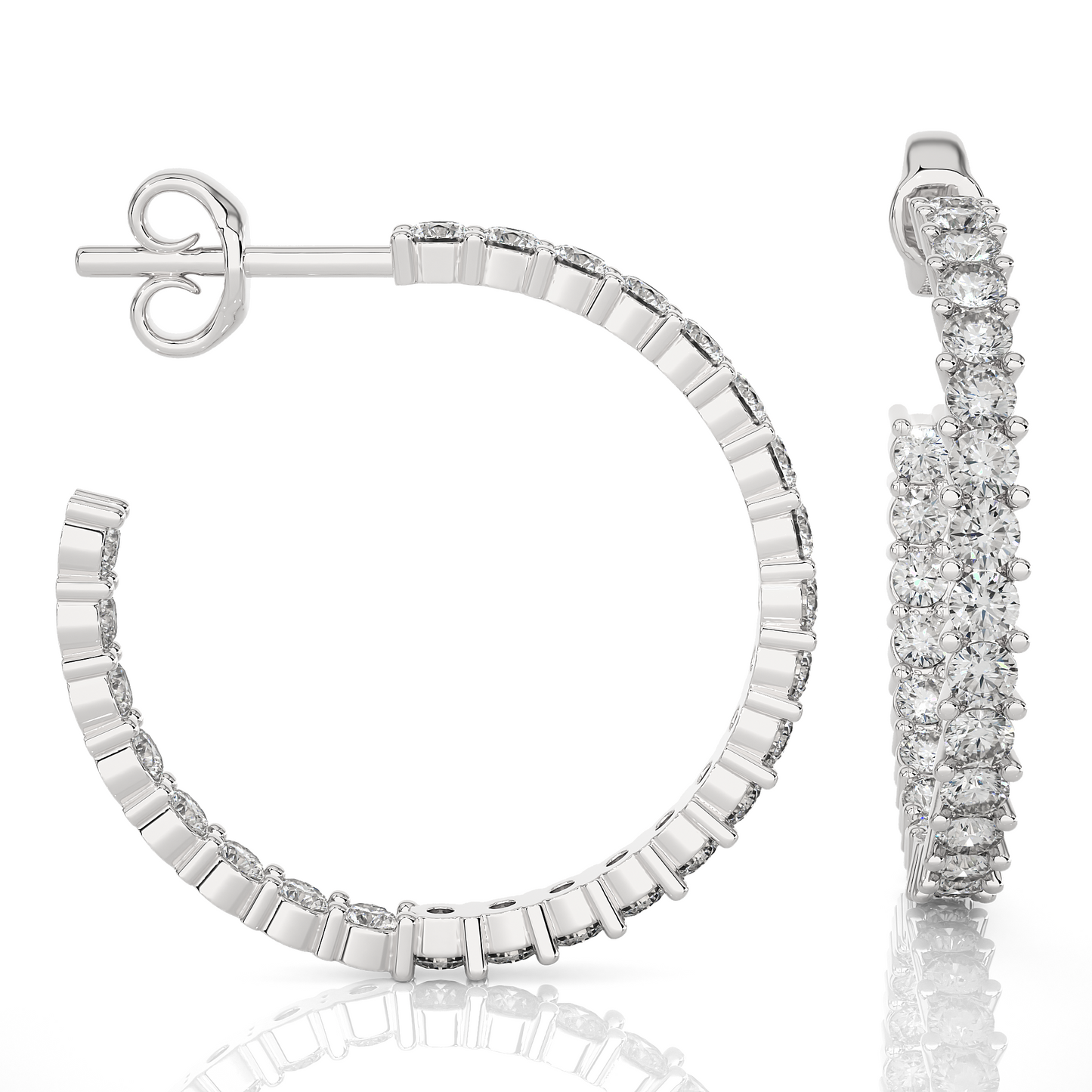 Luxe Lab Diamond Hoop Earrings