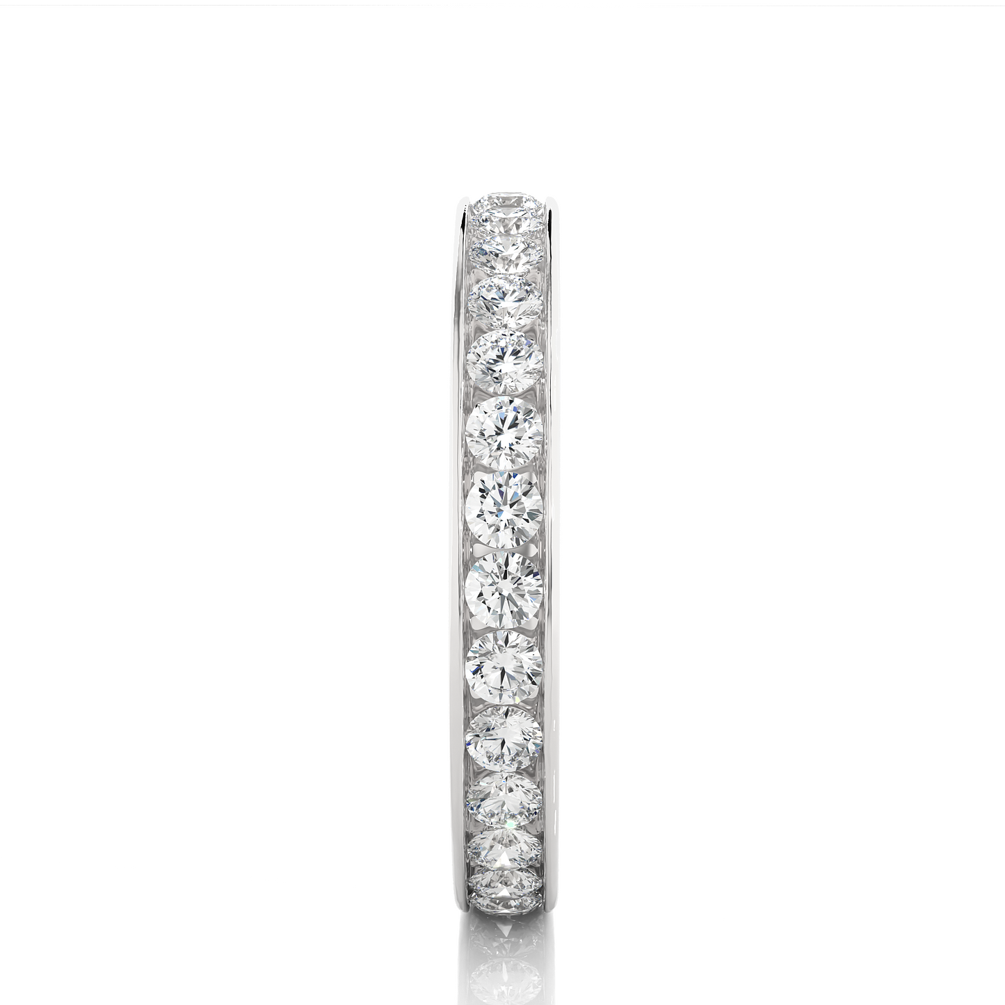 Channel Set Lab Grown Diamond Wedding Band